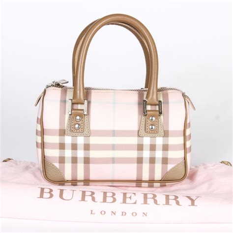 burberry pink plaid shoulder handbag|mini Burberry handbags canvas.